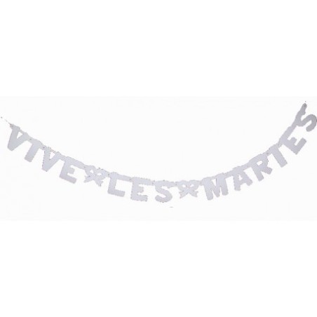 GUIRLANDE VIVE LES MARIES IVOIRE