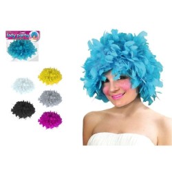 PERRUQUE EN PLUMES GRISE