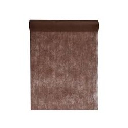 CHEMIN DE TABLE ELEGANCE MARRON 30 CM X 10 M 