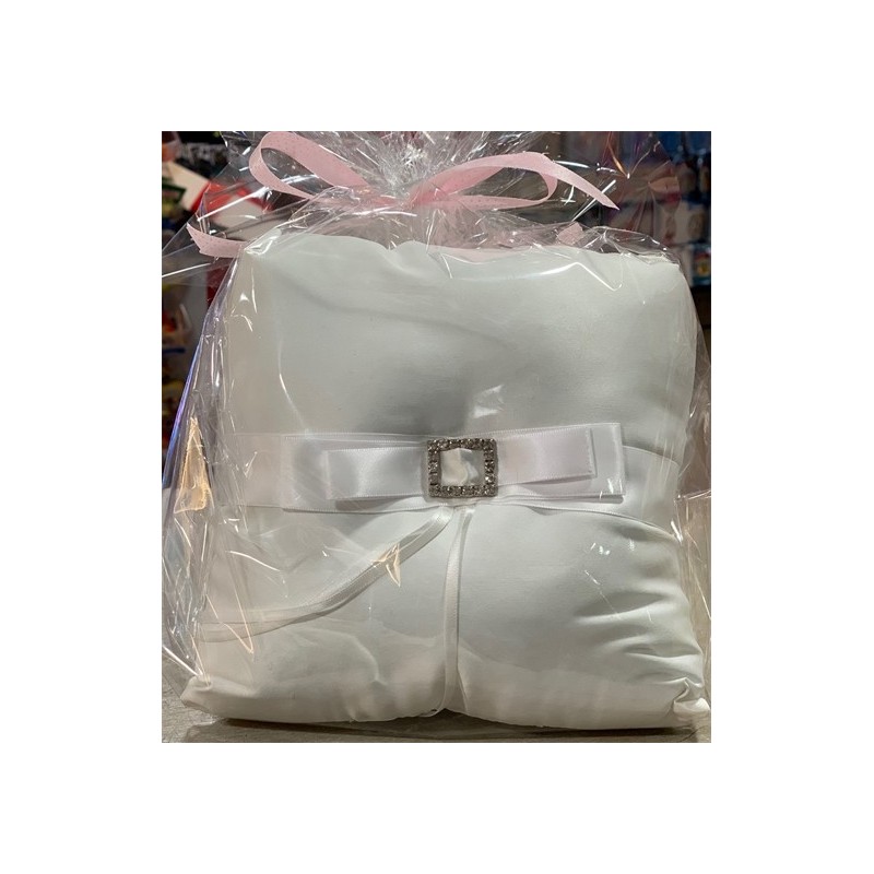 COUSSIN A ALLIANCES BLANC 17 X 17 CM