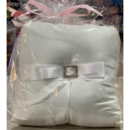 COUSSIN A ALLIANCES BLANC 17 X 17 CM