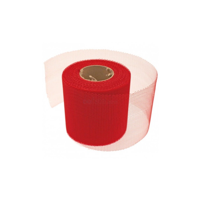 ROULEAU DE TULLE ROUGE 10 CM X 20 M