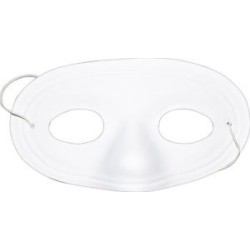 MASQUE LOUP A PEINDRE BLANC