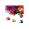 CONFETTIS DE TABLE 50  ANS MULTICOLORES 14 GR 