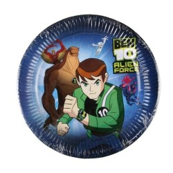 6 ASSIETTES BEN 10 23 CM