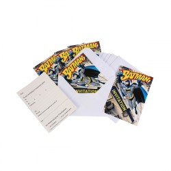 6 CARTES D'INVITATIONS BATMAN 