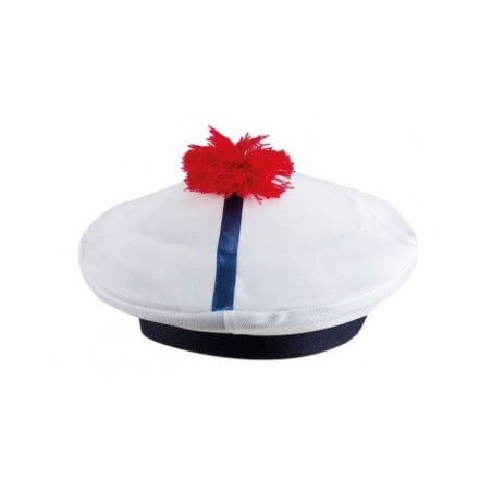 BERET DE MARIN MOUSSAILLON A POMPOM ROUGE