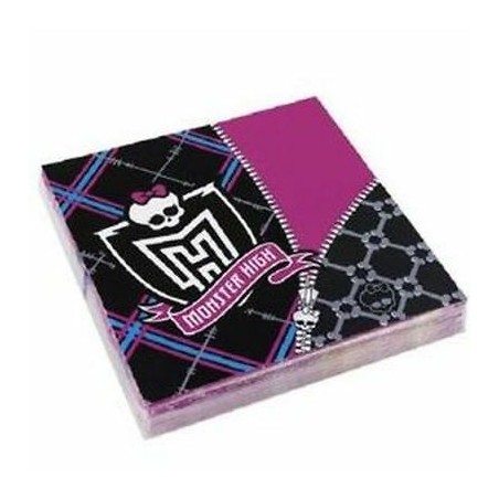 20 SERVIETTES MONSTER HIGH 33X33 CM