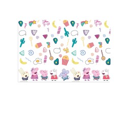 NAPPE PEPPA PIG PLASTIQUE  120 X 180 CM 