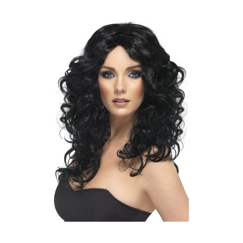 PERRUQUE GLAMOUR BOUCLEE NOIRE
