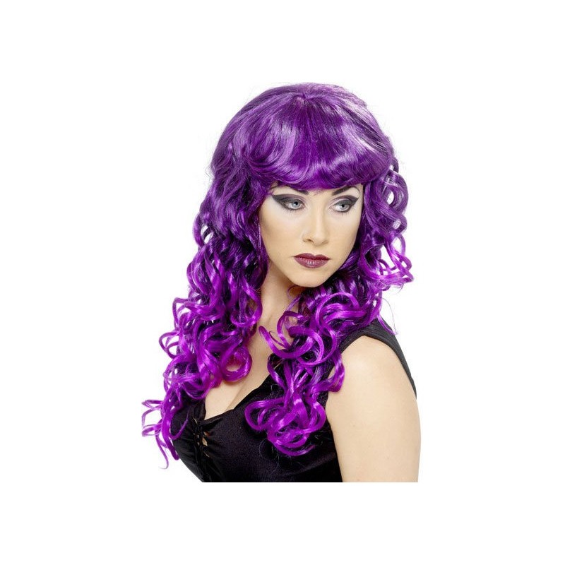 PERRUQUE SIRENE VIOLETTE MECHEE LONGUE BOUCLEE PERRUQUE SIRENE VIOLETTE MECHEE LONGUE BOUCLEE