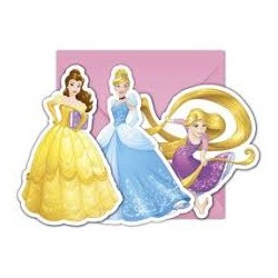 6 INVITATIONS PRINCESSES DISNEY