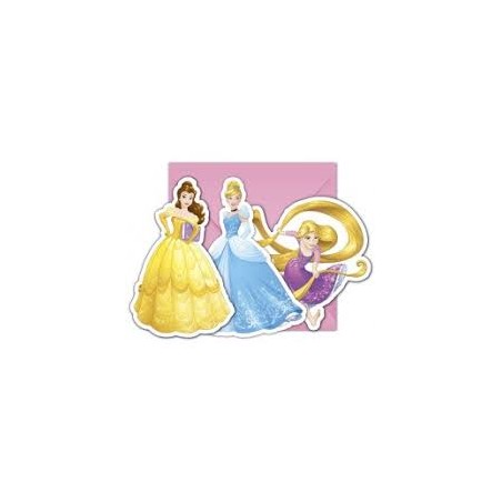 6 INVITATIONS PRINCESSES DISNEY