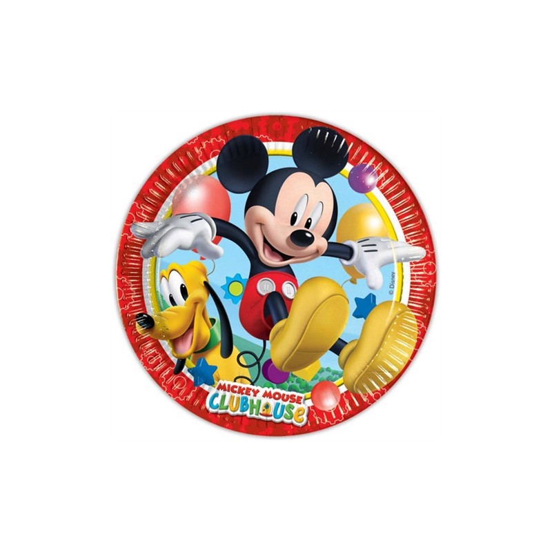 8 ASSIETTES EN CARTON MICKEY 23 CM 