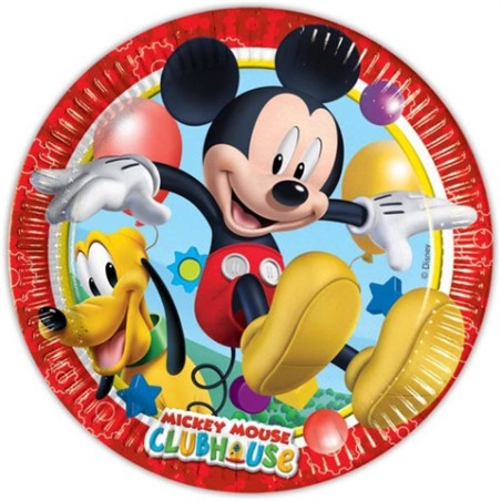 8 ASSIETTES EN CARTON MICKEY 23 CM 