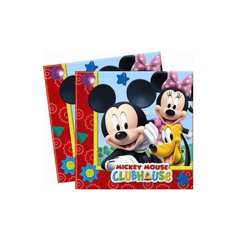 20 SERVIETTES MICKEY MOUSSE 33 X 33 CM 