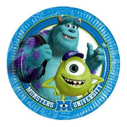 8 ASSIETTES MONSTER UNIVERSITY 23 CM