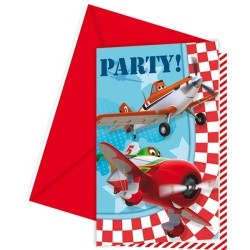 CARTES D'INVITATIONS PLANES PAR 6