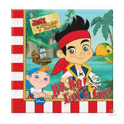 20 SERVIETTES JAKE ET LES PIRATES 33 X 33 CM 