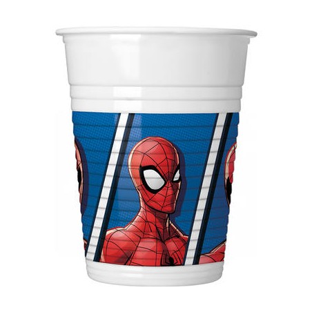 8 GOBELETS SPIDERMAN 200 ML