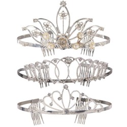 DIADEME METAL STRASS ET PERLES 3 MODELES DIFFERENTS SANS LE CHOIX