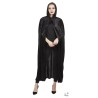 CAPE VELOUR NOIRE A CAPUCHE 140 CM