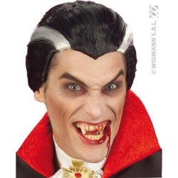 PERRUQUE VAMPIRE HOMME NOIRE ET BLANCHE