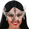 MASQUE LOUP METAL OR STRASS BLEU MASQUE LOUP METAL OR STRASS BLEU