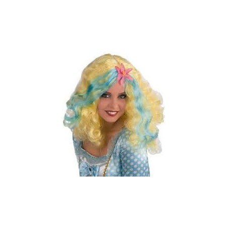 PERRUQUE LAGUNE BLONDE MECHE BLEUE