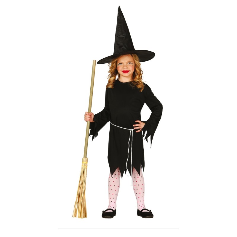 DEGUISEMENT HALLOWEEN SORCIERE NOIR TAILLE 7-9 ANS 