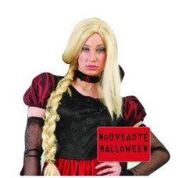 PERRUQUE NATTE BLONDE AUX ARAIGNEES HALLOWEEN