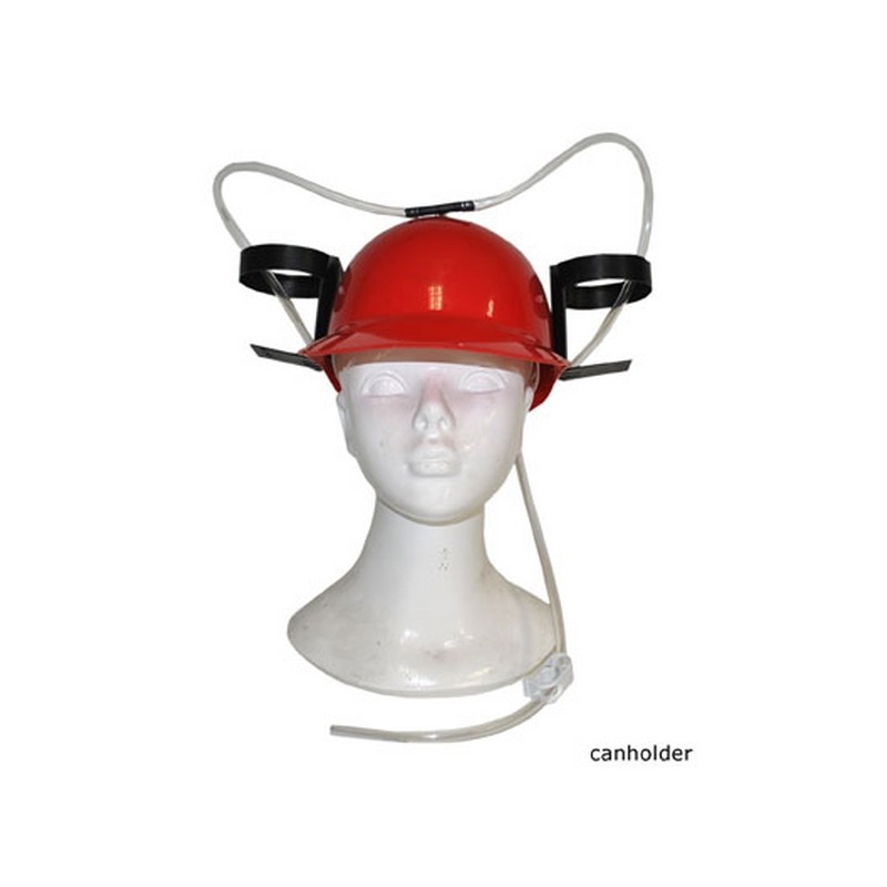 CASQUE ROUGE DE LA SOIF AVEC PORTE BOISSON