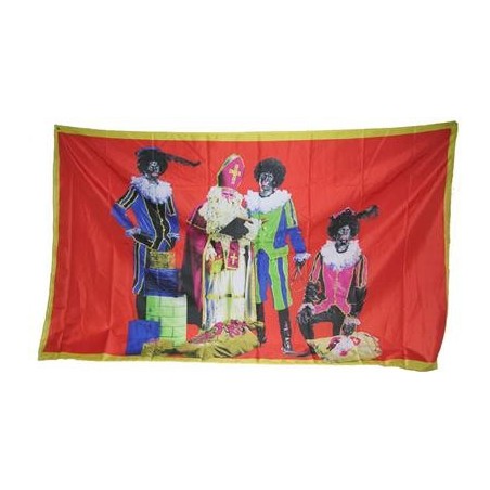 DRAPEAU SAINT NICOLAS EN TISSU 90 X 150 CM