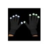 Paire de Gants noirs /Blancs avec LED Rythme Variable