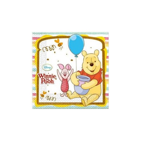 20 SERVIETTES WINNIE THE POOH 33 X 33 CM