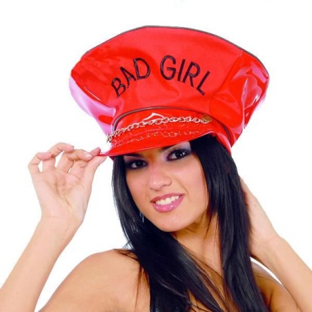 CASQUETTE BAD GIRL ROUGE