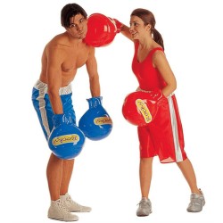 GANTS DE BOXE GONFLABLES ROUGE BLEU ASSORTIS