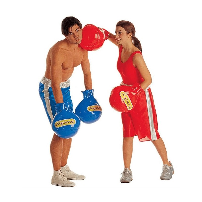 GANTS DE BOXE GONFLABLES ROUGE BLEU ASSORTIS