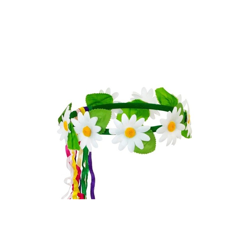 COURONNE DE FLEURS MARGUERITE PEACE AND LOVE ANNEES 60 - 70 COURONNE DE FLEURS MARGUERITE PEACE AND LOVE ANNEES 60 - 70