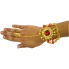 BRACELET ORIENTALE OR /ROUGE