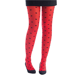 COLLANT COCCINELLE ROUGE A POIS NOIRS TAILLE UNIQUE ADULTE