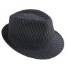 CHAPEAU BORSALINO NOIR RAYEE BLANC  CHAPEAU BORSALINO NOIR RAYEE BLANC