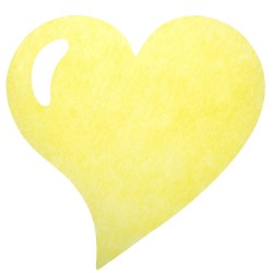 50 SETS DE TABLE COEUR JAUNE 