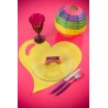 50 SETS DE TABLE COEUR JAUNE 