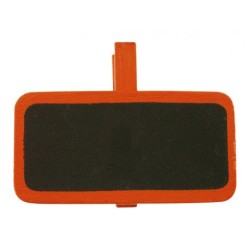 12 ARDOISES RECTANGLE NOIR ET ORANGE SUR PINCE