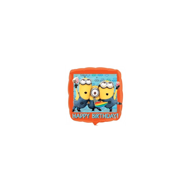 BALLON METALLIQUE CARRE MINION 43 CM