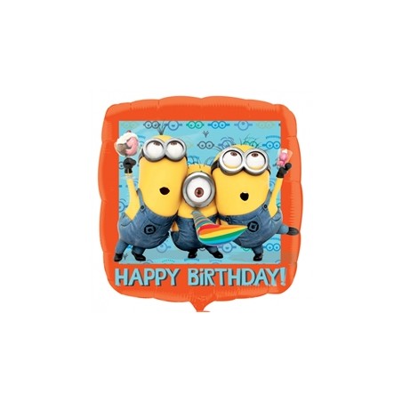 BALLON METALLIQUE CARRE MINION 43 CM