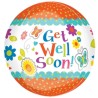 BALLON METALLIQUE ORBZ GET WELL SOON 43 X 45 CM