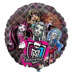 BALLON ROND SEE THRU MONSTER HIGH 66 CM