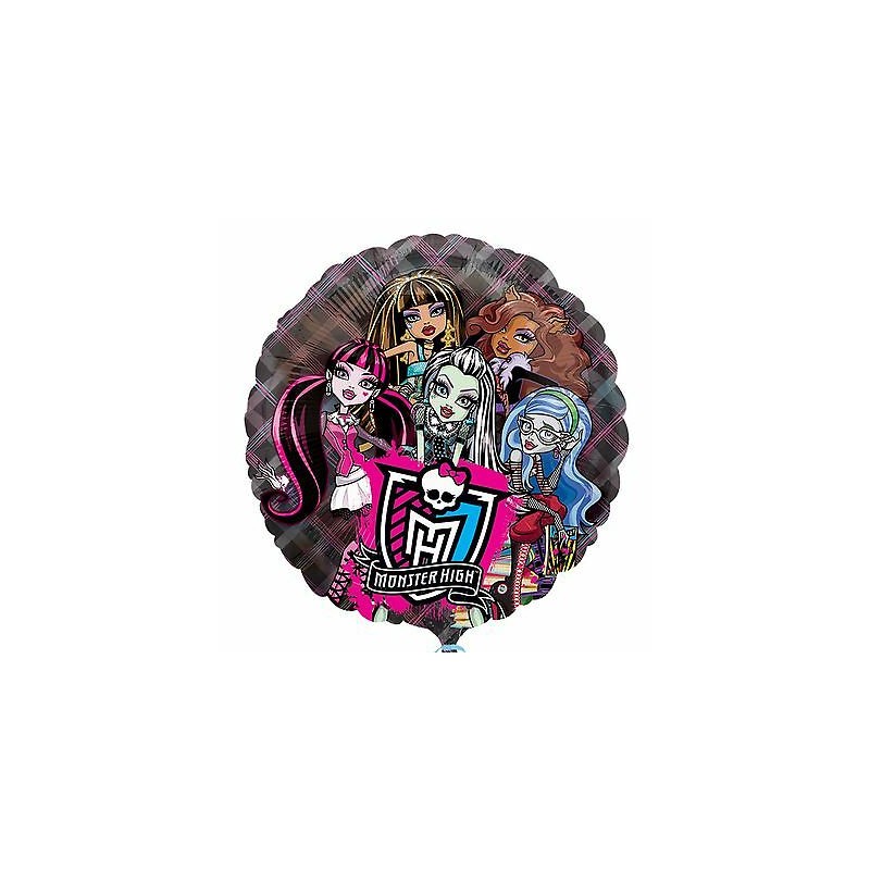 BALLON ROND SEE THRU MONSTER HIGH 66 CM